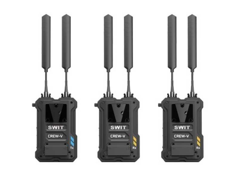 Swit CREW-V Tx+2Rx 4000feet(1200m) 3rd Gen. professional Wireless with dual V-mounts